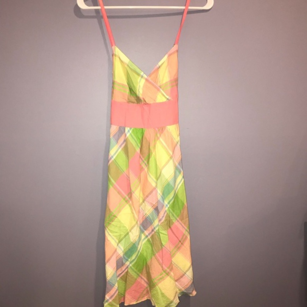 Derek Heart Muiltcolored Dress With Bow Tie Size S